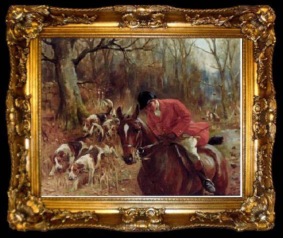 framed  unknow artist Classical hunting fox, Equestrian and Beautiful Horses, 225., ta009-2